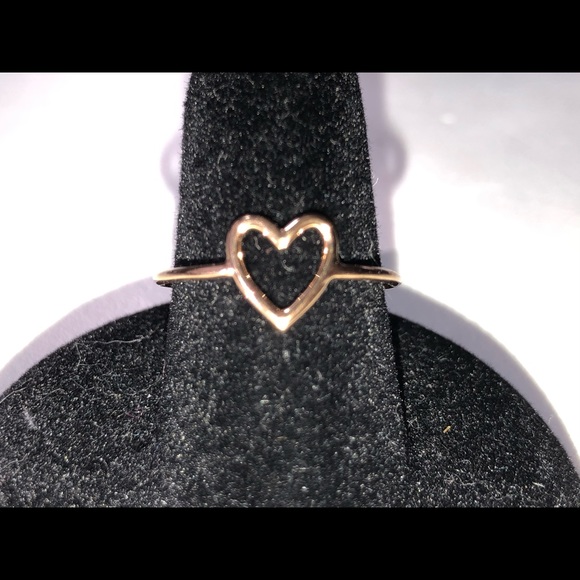 18K rose-gold plated Sterling silver heart ring,S7 - Picture 3 of 8